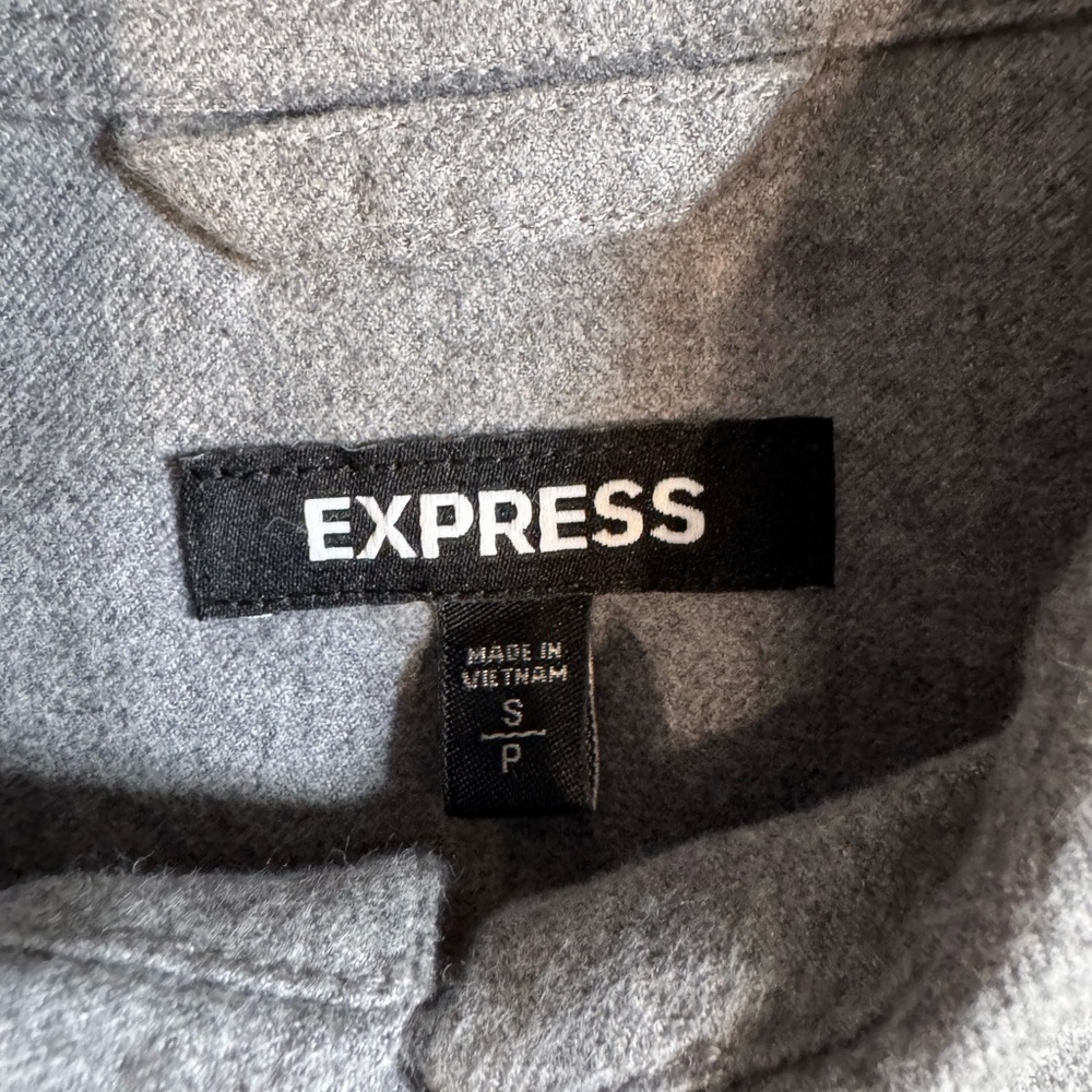 Express Gray Zip Front Utility Jacket Size Small … - image 4